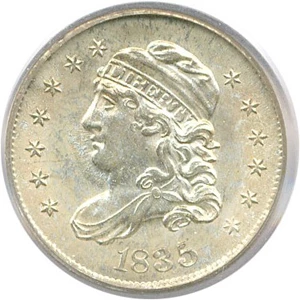 image for: 1835 H10c PCGS MS65 (Large date, Large 5C)