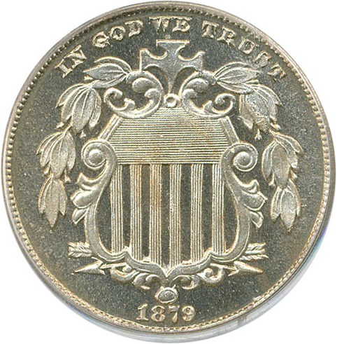 image for: 1879/8 5c PCGS/CAC Proof 66 Cameo