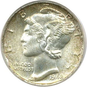 image for: 1942 10c PCGS MS67 FB