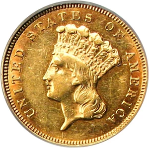 image for: 1879 $3 PCGS AU53