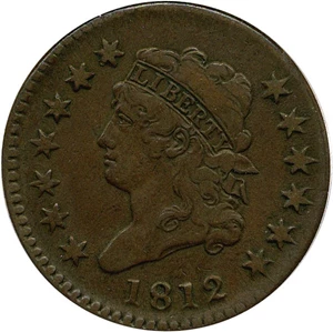 image for: 1812 1c PCGS/CAC VF35 (Large Date)