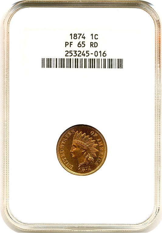 image for: 1874 1c NGC Proof 65 RD