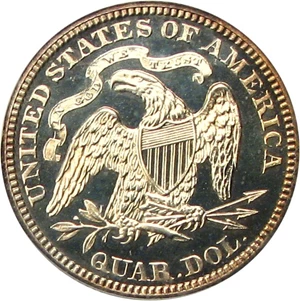 image for: 1868 25c PCGS Proof 64 Cameo