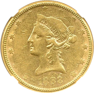 image for: Mint Error: 1888-S $10 NGC XF45 (Die Adjustment Strike)
