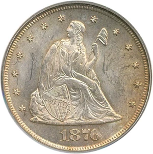 image for: 1876 20c PCGS MS63