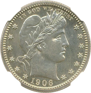 image for: 1906 25c NGC Proof 64