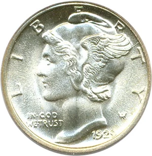 image for: 1929-S 10c PCGS MS64 FB
