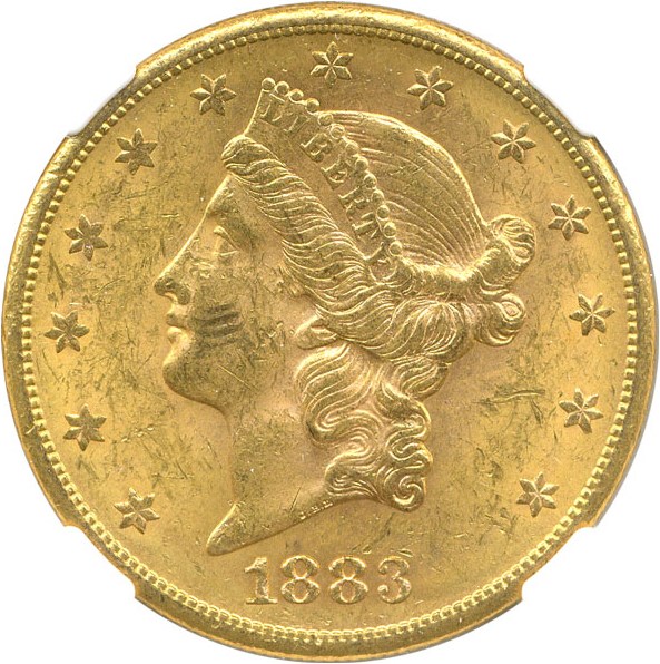 image for: 1883-S $20 NGC MS61