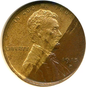 image for: Mint Error: 1915-D 1c NGC MS63 BN (Improper Alloy Mix)