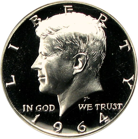 1964 Half Dollar Accented Hair Proof Strike Greysheet Coin