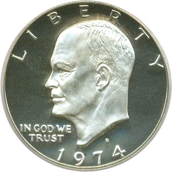 image for: 1974-S $1 PCGS Proof 69 DCameo (Silver)