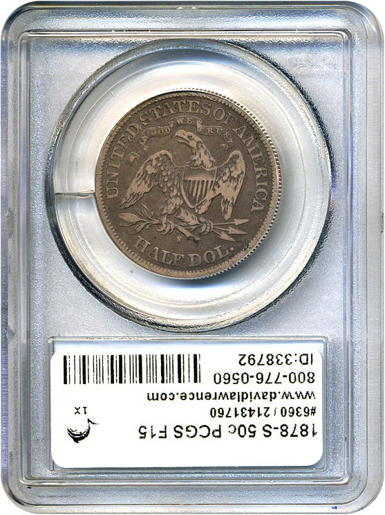 image for: 1878-S 50c PCGS F15