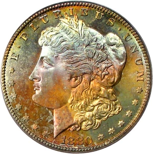 image for: 1880-S $1 PCGS Secure MS68 PL * Color *