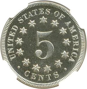 image for: 1869 5c NGC/CAC Proof 66 Cameo