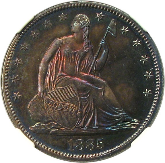image for: 1885 50c NGC Proof 66 * Color *