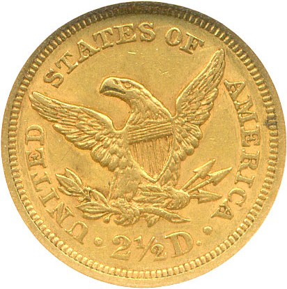 image for: 1859 $2 1/2 NGC/CAC AU58 (Type I)
