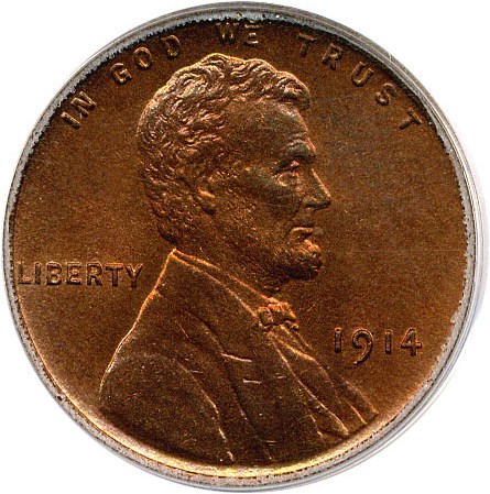 image for: 1914 1c PCGS MS65 RD