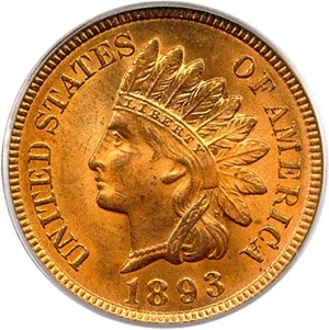 image for: 1893 1c PCGS MS64 RD