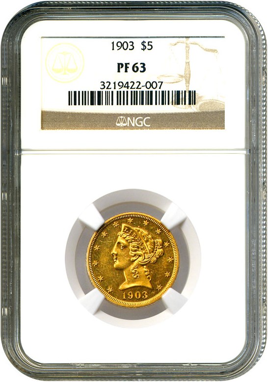 image for: 1903 $5 NGC Proof 63