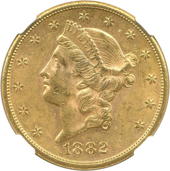 image for: 1882-S $20 NGC MS61 