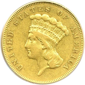 image for: 1855-S $3 PCGS XF45