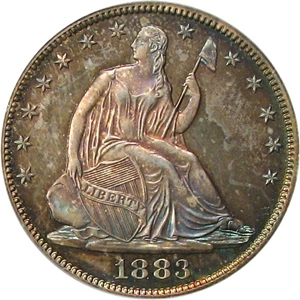 image for: 1883 50c PCGS/CAC Proof 66 * Color *