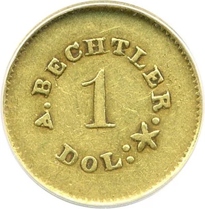 image for: A.Bechtler G$1 ANACS XF40 Details (27g,. 21C) (Obverse Tooled)