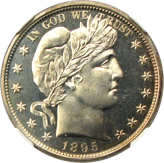 image for: 1895 50c NGC Proof 65 Cameo