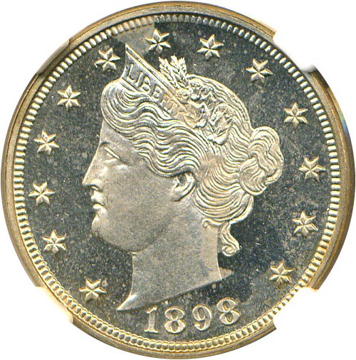 image for: 1898 5c NGC/CAC Proof 62
