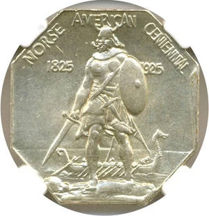 image for: 1925 Norse Medal NGC/CAC MS64 (Thick planchet, Silver)