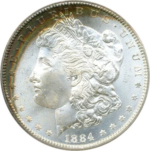 image for: 1884-CC $1 PCGS Secure MS67