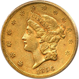 image for: 1856-S $20 PCGS XF45