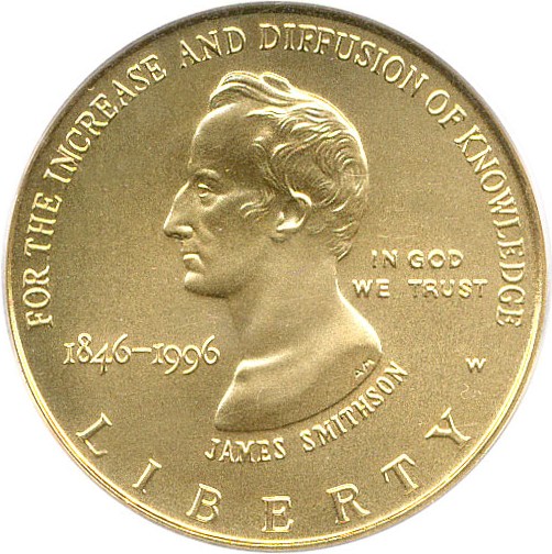 image for: 1996-W $5 PCGS MS69 (Smithsonian)