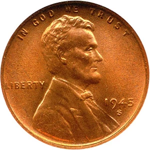 image for: 1945-S 1c NGC MS67 RD