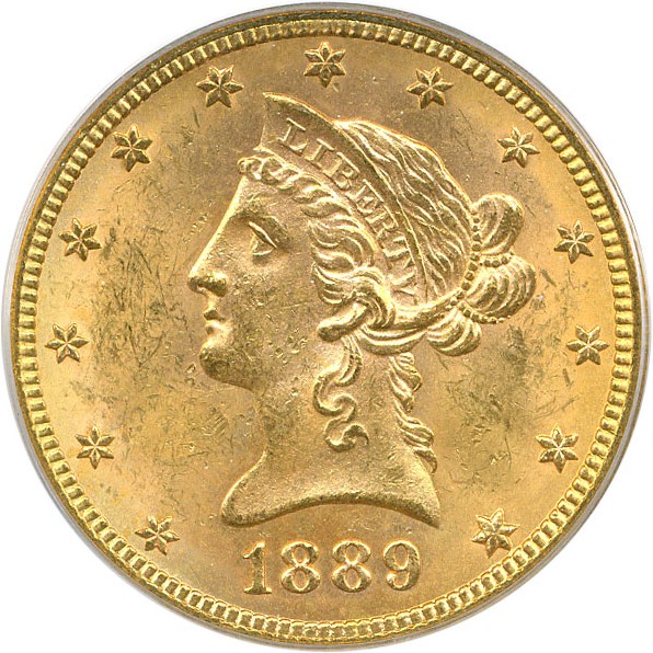 image for: 1889-S $10 PCGS MS63