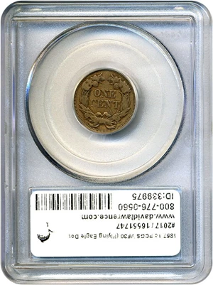 image for: 1857 1c PCGS VF30 (Flying Eagle, DDO, S-3)