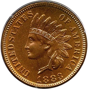 image for: 1883 1c PCGS MS65 RD OGH * Eagle Eye *