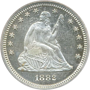 image for: 1882 25c PCGS Proof 62 Cameo