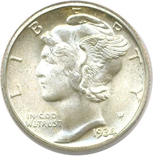 image for: 1934-D 10c PCGS MS65
