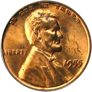 image for: 1955/1955 1c PCGS MS64 RD (Doubled Die)