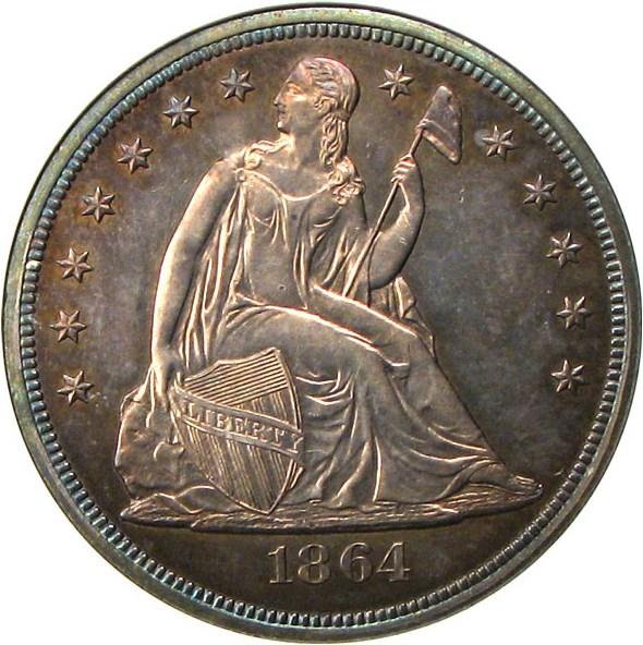 image for: 1864 $1 NGC/CAC Proof 62