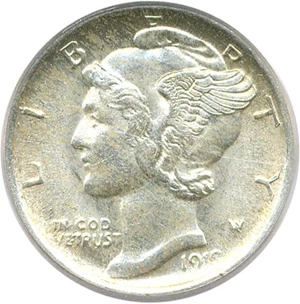 image for: 1918-D 10c PCGS MS63
