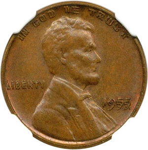 image for: 1955/1955 1c NGC MS65 BN (Doubled Die)