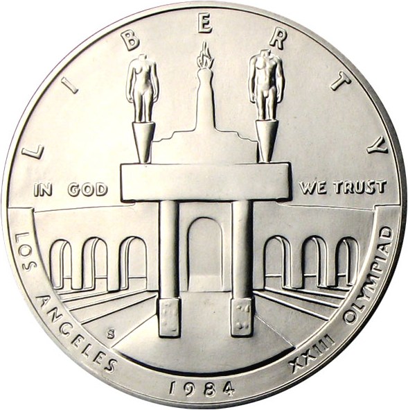 image for: 1984-S $1 PCGS MS70 (Olympic)