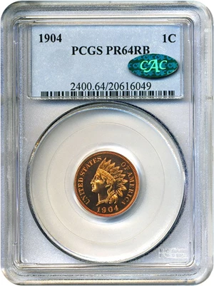 image for: 1904 1c PCGS/CAC Proof 64 RB