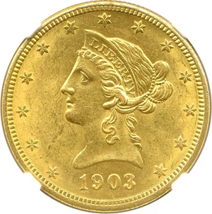 image for: 1903-O $10 NGC/CAC MS61