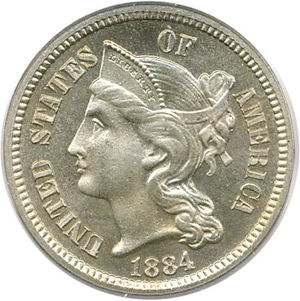 image for: 1884 3cN PCGS/CAC Proof 66