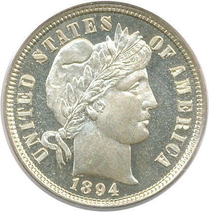 image for: 1894 10c PCGS/CAC Proof 66 Cameo