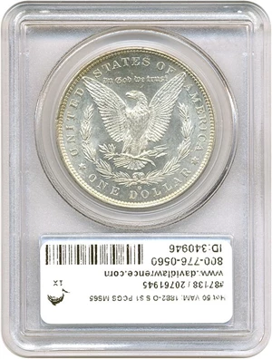 image for: Hot 50 VAM: 1882-O/S $1 PCGS MS65 (Weak)