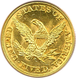image for: 1846 $5 PCGS MS63 (Large Date)